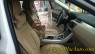 Bộ lót ghế da cao cấp lắp cho xe Range Rover, da bền đẹp, màu vàng kem chỉ trắng chấm bi sang trọng