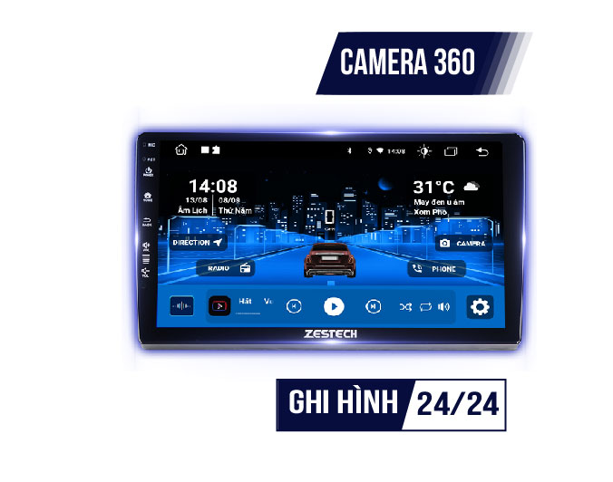 ZESTECH 360 BẢN BASE | Hiển thị camera 360 quanh xe