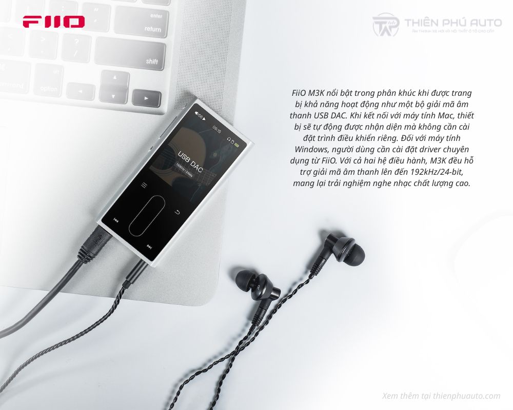 Fiio M3K giải mã âm thanh với USB DAC