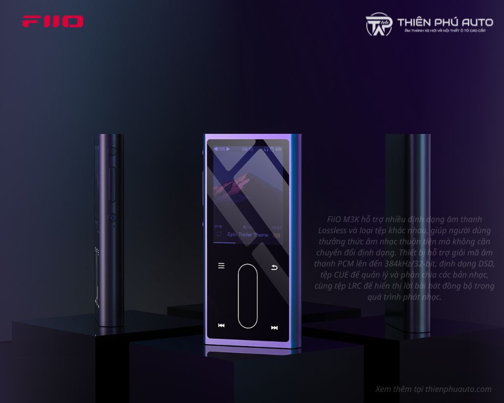 Fiio M3K hỗ trợ nhiều định dạng âm thanh