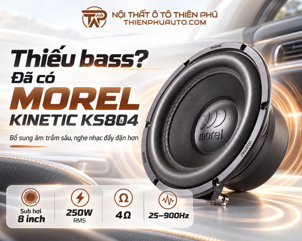 ảnh m&ocirc; tả Sub hơi 8 inch MOREL KINETIC KS804