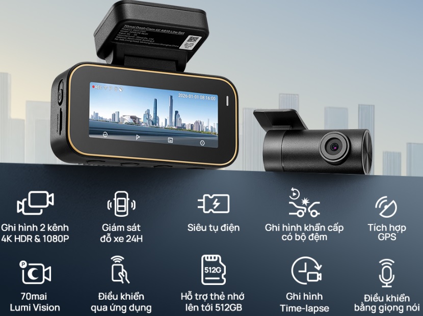 chức năng 70mai A810 Lite