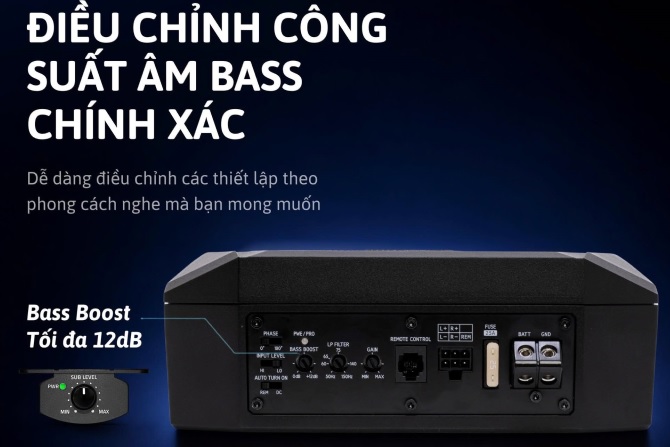 Chi tiết điều khiển âm bass