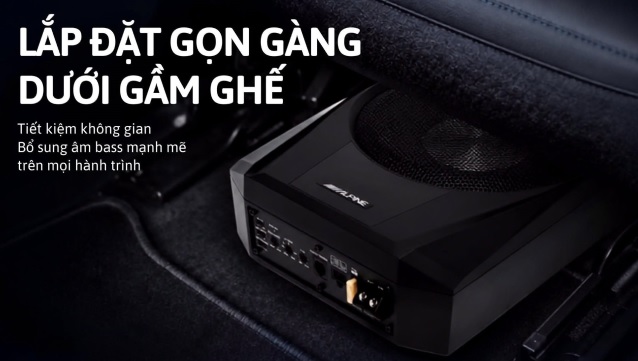lắp đặt gọn gàng dưới gầm ghế