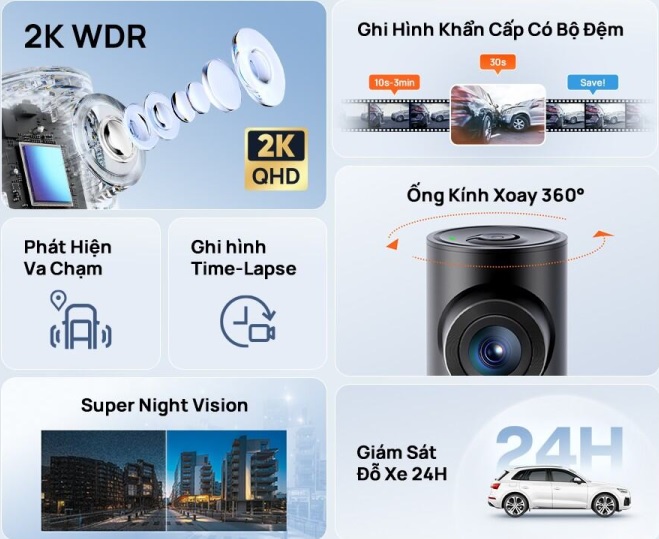 ảnh mô tả Camera ghi hành trình 70mai M310 Plus 2K