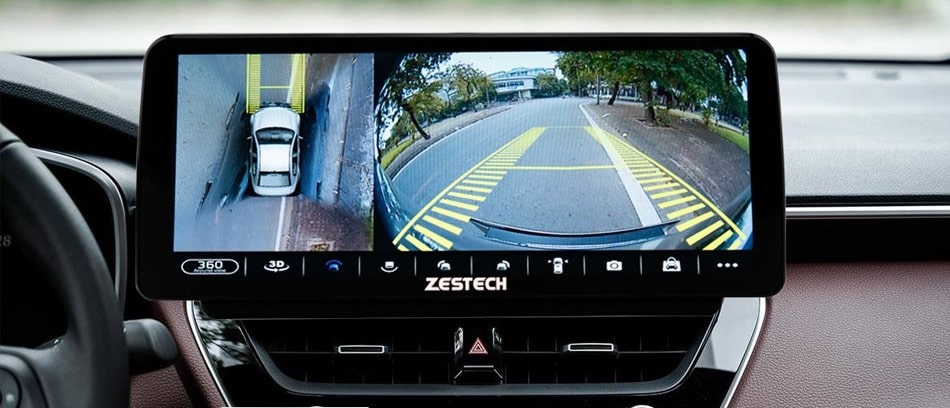 màn hình Zestech MLK Toyota cross kết nối thiết bị ngoại vi