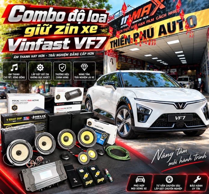 Độ âm thanh xe Vinfast VF7 từ cơ bản đến chuyên sâu