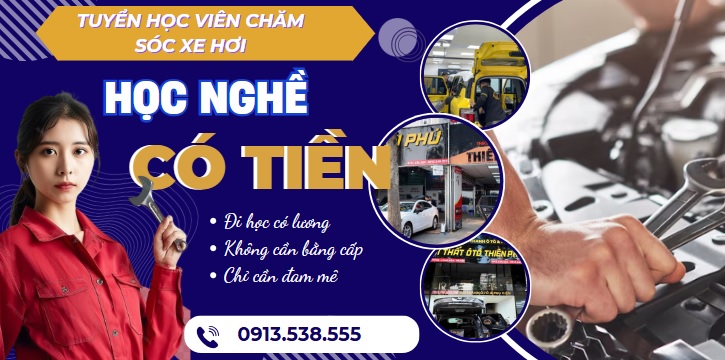 Tuyển học viên chăm sóc xe hơi