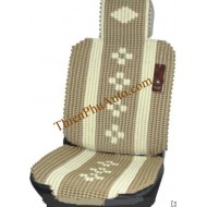 Lót ghế ô tô sợi đan, bộ chuyên dùng cho xe 4-7 chỗ, thoáng mát, mẫu  TP-10