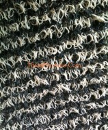 Thảm cuộn sợi cao su cao cấp, màu đen trắng , sợi xếp dày 2.2 cm, 9m x 1,2m, sợi đẹp, nặng 70kg