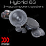 Morel Hybrid 63-3way - Loa cánh ô tô, phân tần 3way, 140/600w, 35-25khz, 91db