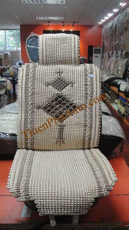 Lót ghế ô tô sợi đan, bộ chuyên dùng cho xe 4-7 chỗ, thoáng mát, mẫu  TP-07
