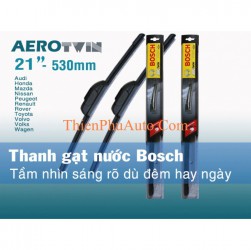 Chổi gạt nước mưa ô tô  Bosch Aerotwin Đức, không xương, ôm sát mặt kính, kích thước 21 inch