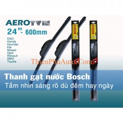 Chổi gạt nước mưa ô tô  Bosch Aerotwin Đức, không xương, ôm sát mặt kính, kích thước 24 inch