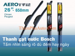 Chổi gạt nước mưa ô tô  Bosch Aerotwin Đức, không xương, ôm sát mặt kính, kích thước 26 inch