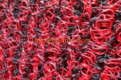 Thảm cuộn sợi cao su cao cấp, màu đen pha đỏ , sợi xếp dày 2.2 cm, 9m x 1,2m, sợi đẹp, chuyên dùng cho ô tô