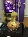 Tượng Phật Sơn đính đá thủ công , đế sen đá vàng cao cấp, vô cùng sang trọng và quý phái