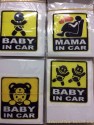 Tem dán chữ, dán hình baby in car , dán sau xe cảnh báo nguy hiểm