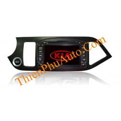 Đầu DVD theo xe Kia Picanto Morning 2011-2012, màn hình 7 inch liền dưỡng, có GPS dẫn đường , cắm giắc.