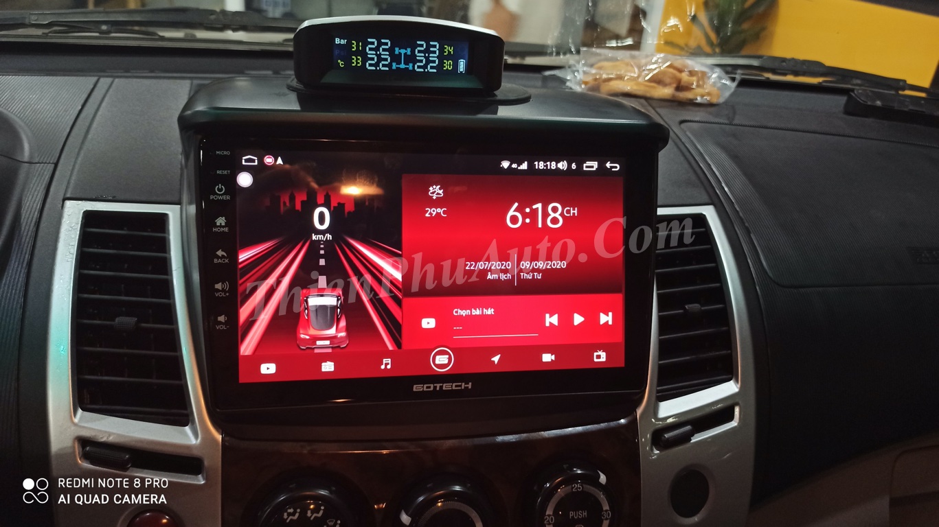 Màn hình ô tô Android Gotech GT8 Max cho xe Mitsubishi Pajero 2008-2012