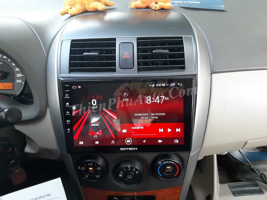 Màn hình ô tô Android Gotech GT8 cho xe Toyota Altis 2008-2012