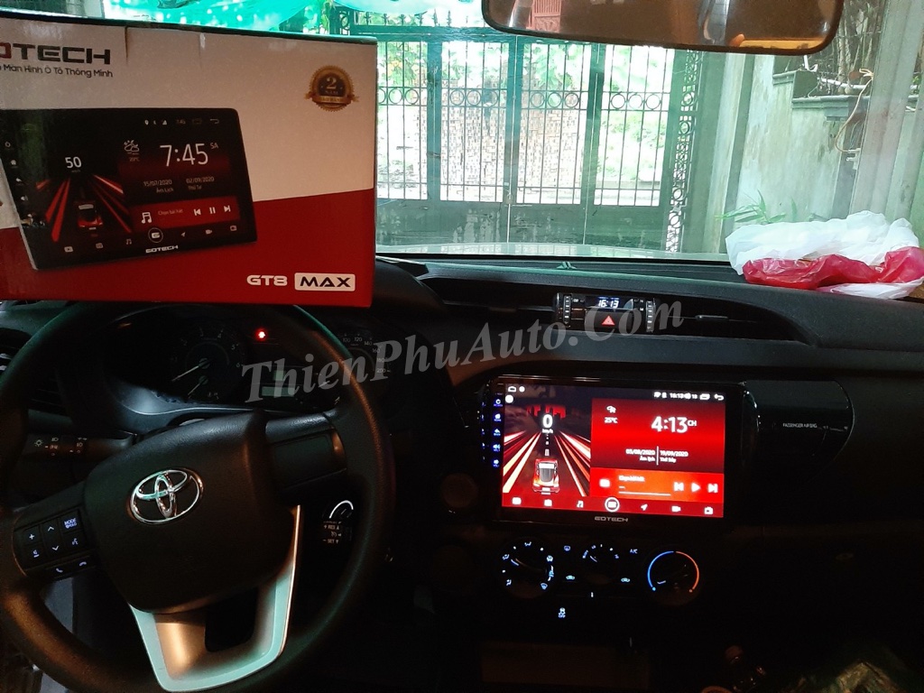 Màn hình ô tô Android Gotech GT8 Max cho xe Toyota Hilux 2018-2020