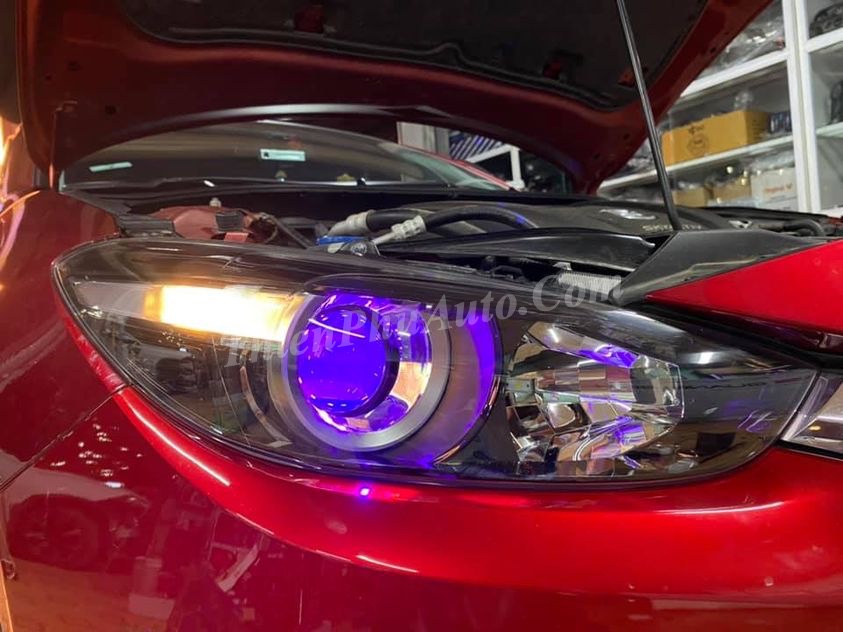 Đèn tăng sáng ô tô Biled Titan Black, Lens 3inch, 5500k lắp zin Mazda 3 2014- 2017