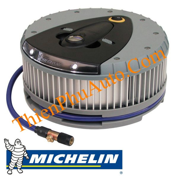 Bơm lốp khẩn cấp ô tô  Michelin tròn, sản phẩm của Hoa kỳ,  có bơm lốp, bơm bóng hơi, hiển thị áp suất trên màn hình LCD