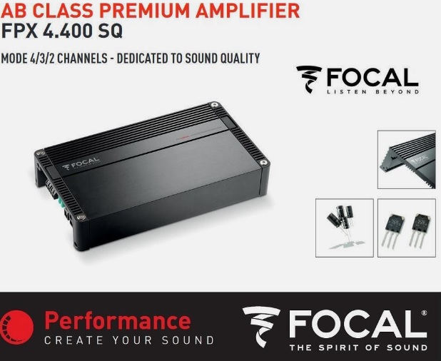 Ampli 4 kênh FOCAL FPX 4.400 SQ cho xe hơi