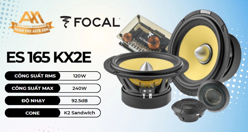 Focal ES 165 KX2E | Loa phân tần 2 way - 16.5 cm - 2 Woofer - 2 Tweeter