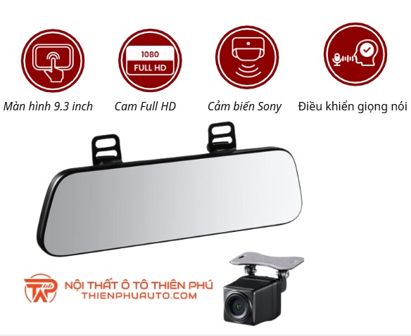 70mai S500 | Camera hành trình gương ghi hình 3K - Góc rộng 138°