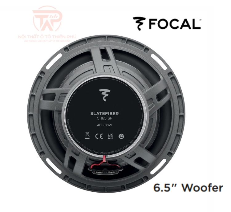 Focal Slate Fiber C 165 SF - Loa ô tô đồng trục 2 way (2 đường tiếng), 91dB - 80W RMS - 4Ω