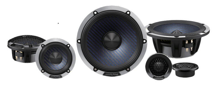 Alpine DP2-653 - Loa 3 way công nghệ "Hybrid Fiber" (sợi chống đạn và sợi carbon)