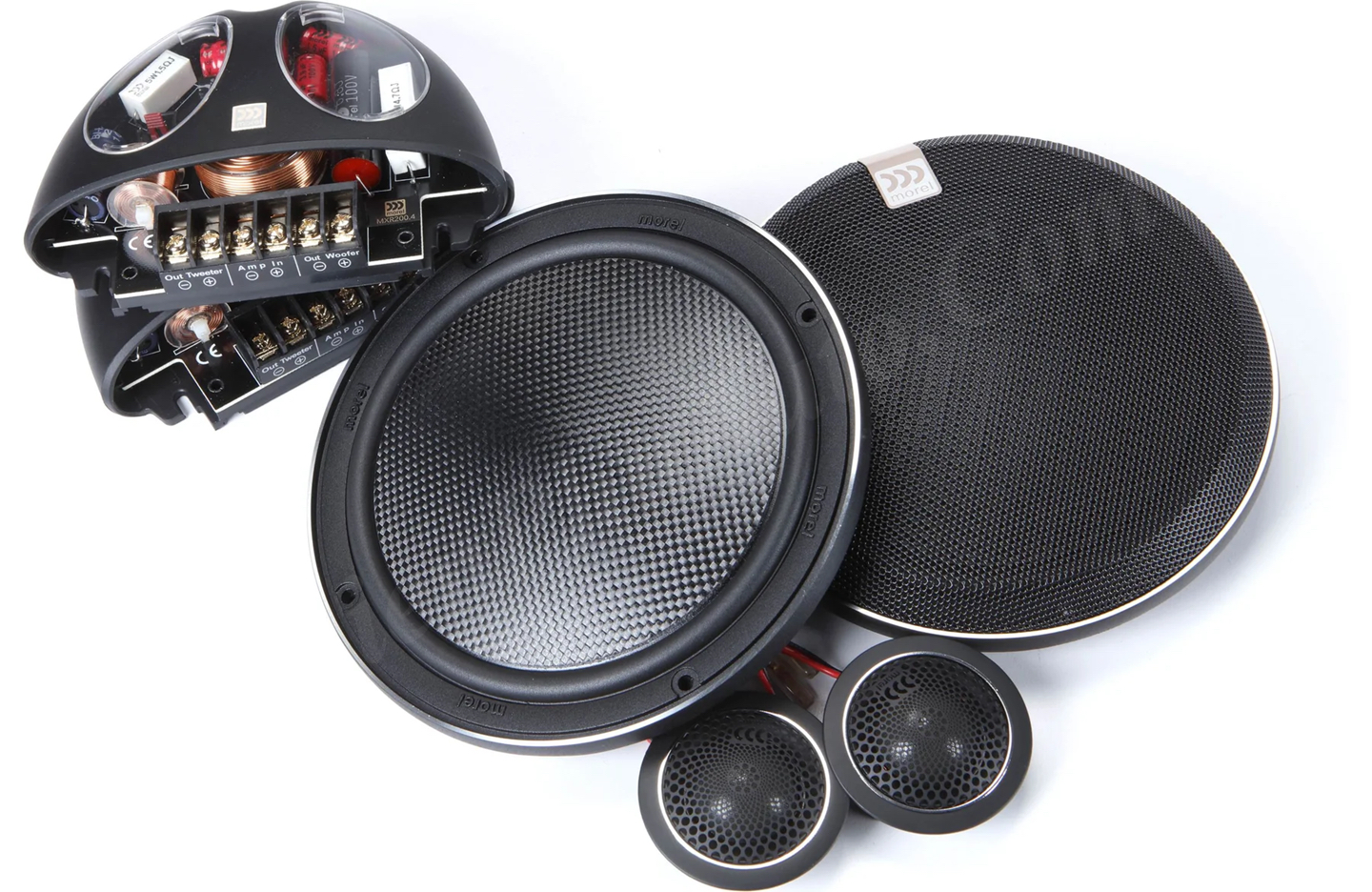 Morel Virtus Nano Carbon 62 - Loa cánh ô tô, phân tần 2 way, siêu mỏng 6,5 inch, 100/300w, 50-22khz, 88db   