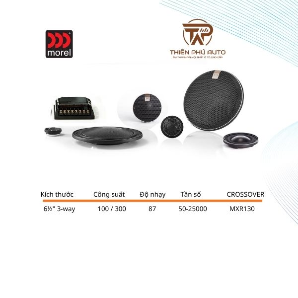 Morel Virtus Nano Carbon 63- 3way - Loa cánh ô tô, phân tần 3way, 100/300w, 87db
