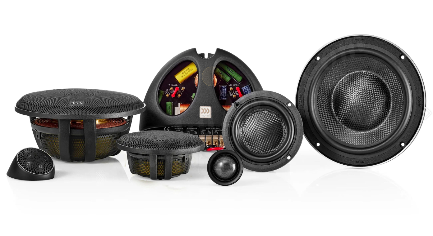 Morel Elate Carbon 62 - Loa cánh ô tô, phân tần 2 way, 180/1000w, 30-25khz, 87db 