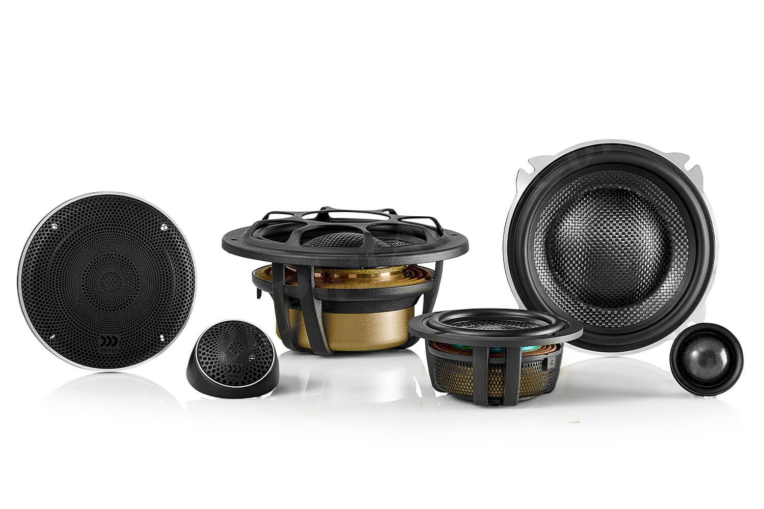 Morel Elate Carbon 63-3way - Loa cánh ô tô, phân tần 3way, 180/1000w, 30-25khz, 87db 