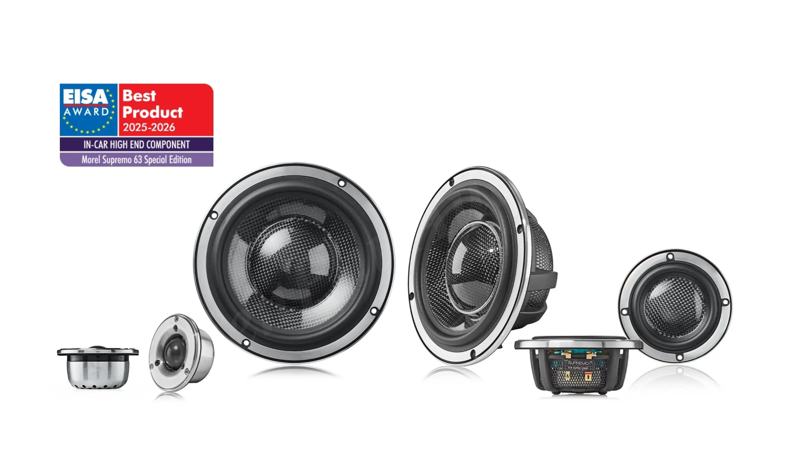 Morel Supremo 63 Special Editon - Loa cánh ô tô 3 way, 140/600w, 88db, 40-25khz 