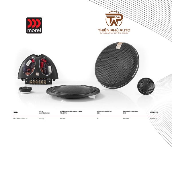 Loa phân tần 2 way 4 inch Morel Virtus Nano Carbon 42